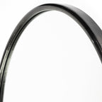 Black Oval Metal Framed Accent Mirror - 36-inch