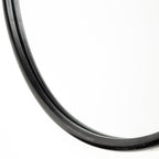 Black Oval Metal Framed Accent Mirror - 36-inch