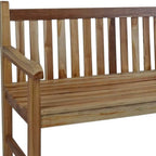 Natural Teak Solid Wood Garden Bench - 26-inch
