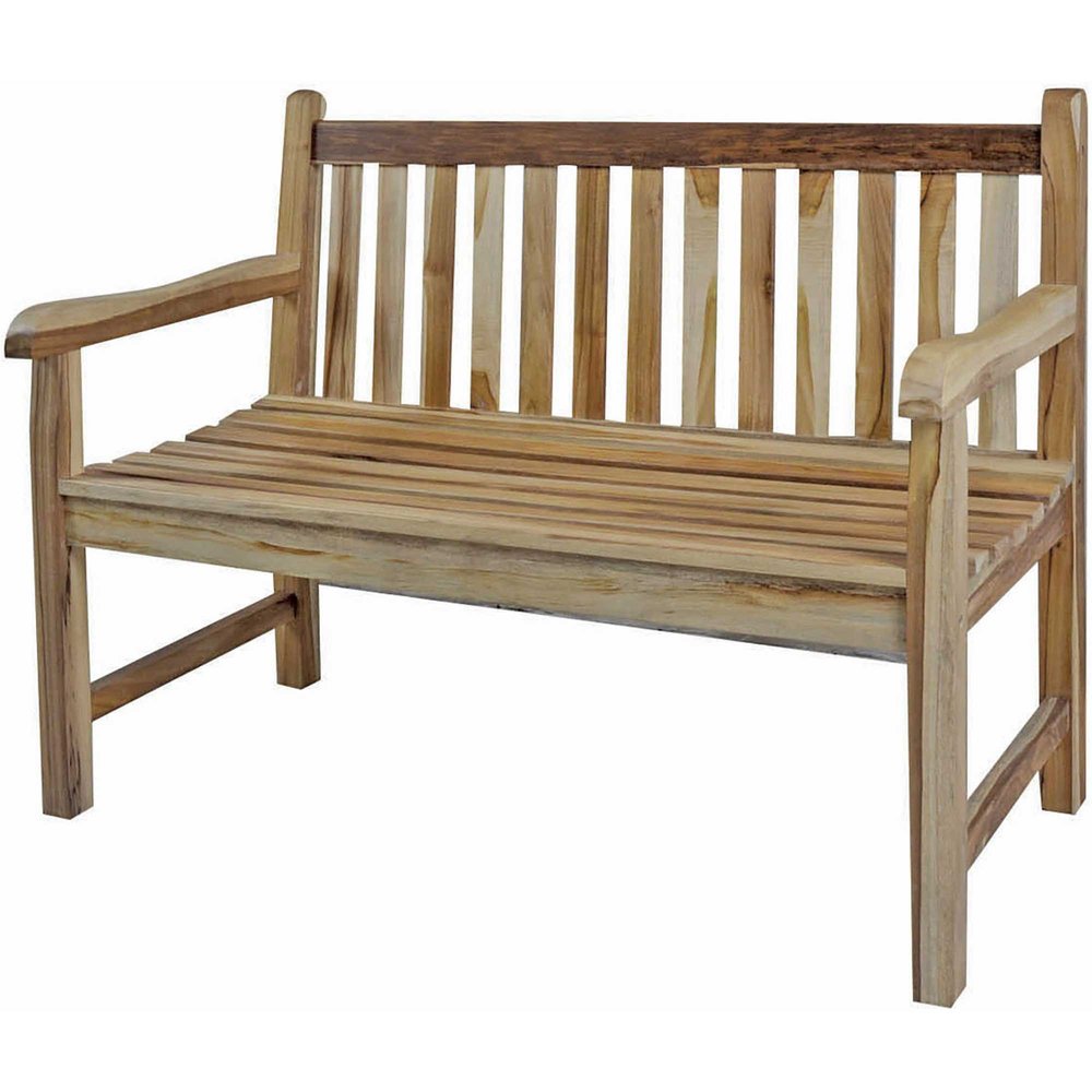 Natural Teak Solid Wood Garden Bench - 26-inch