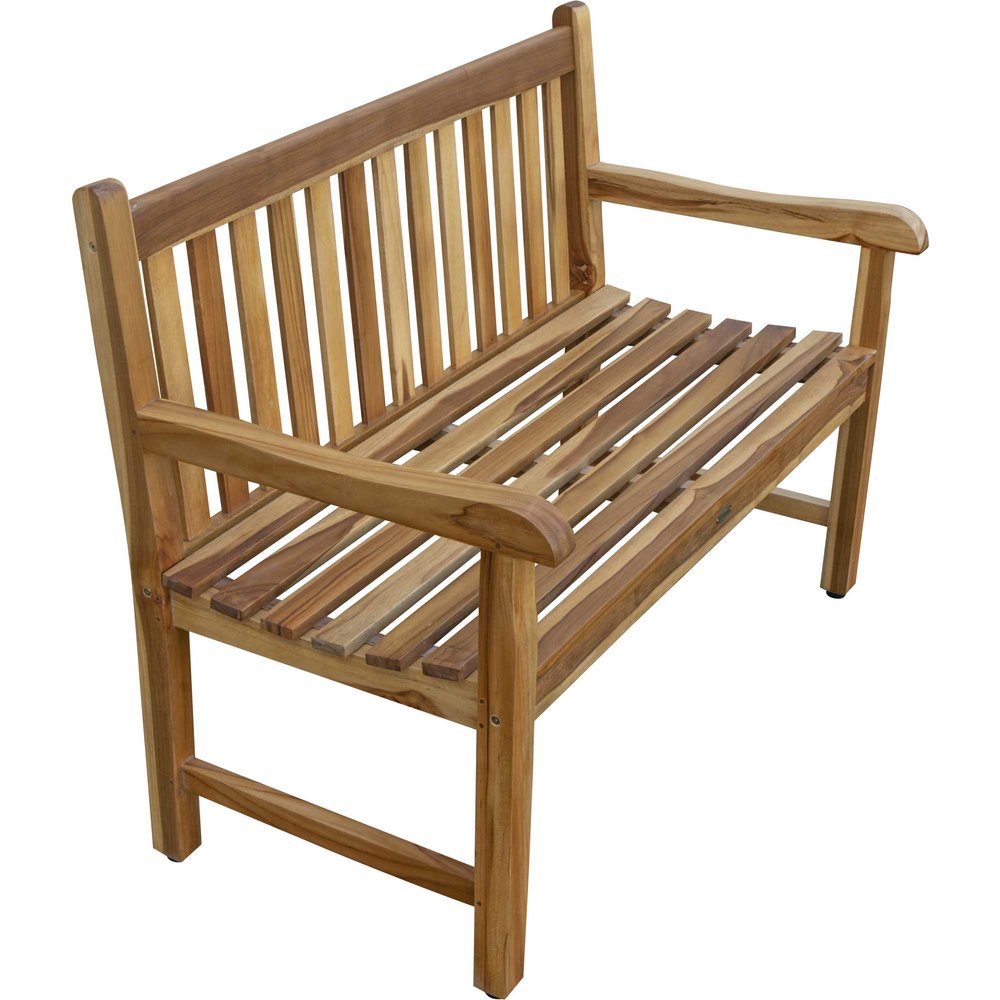 Natural Teak Solid Wood Garden Bench - 26-inch