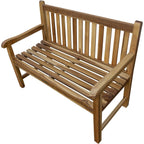 Natural Teak Solid Wood Garden Bench - 26-inch
