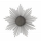 Silver Metal Sunburst Framed Accent Mirror - 32-inch