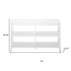 White Wood Two Shelf Bookcase - 30-inch