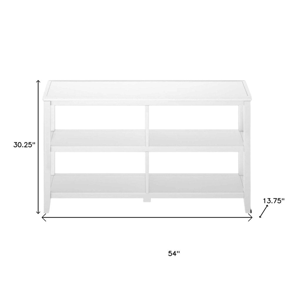 White Wood Two Shelf Bookcase - 30-inch
