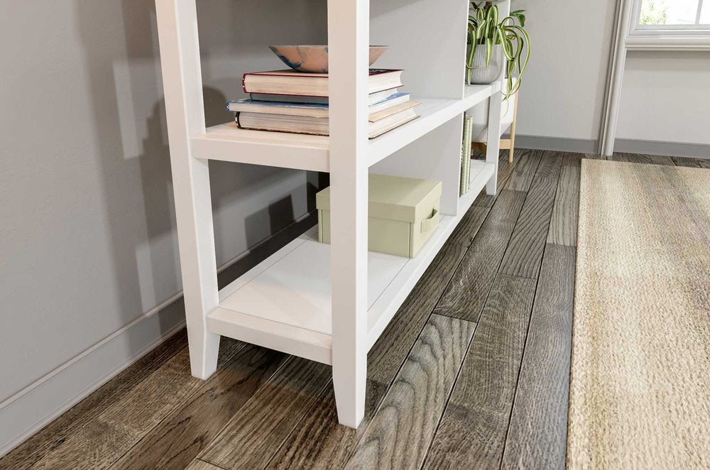 White Wood Two Shelf Bookcase - 30-inch