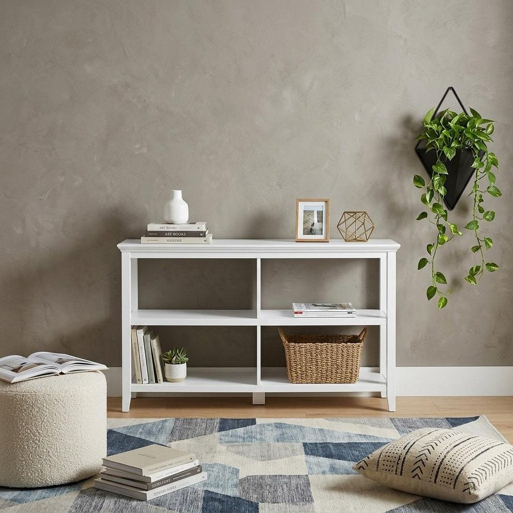 White Wood Two Shelf Bookcase - 30-inch