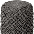 Gray Upholstery Cylinder Abstract Pouf Ottoman - 16-inch