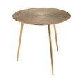 Gold Metal Round End Table - 21-inch