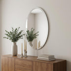Clear Round Unframed Accent Mirror - 12-inch