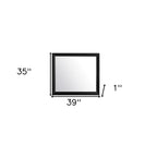 Black Wood Framed Accent Mirror - 35-inch