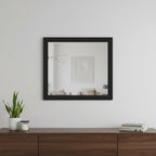 Black Wood Framed Accent Mirror - 35-inch