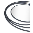 Black Oval Steel Framed Accent Mirror - 32-inch