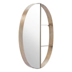 Bronze Oval Steel Framed Accent Mirror - 34-inch