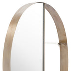 Bronze Oval Steel Framed Accent Mirror - 34-inch