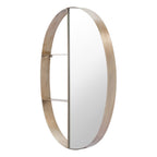 Bronze Oval Steel Framed Accent Mirror - 34-inch