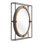Gray Square Steel Framed Accent Mirror - 22-inch