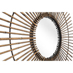 Gold Steel Sunburst Framed Accent Mirror - 32-inch