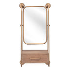Gold Steel Framed Accent Mirror - 36-inch