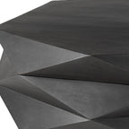 Black Wood Octagon Solid Coffee Table - 48-inch