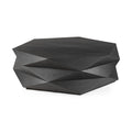 Black Wood Octagon Solid Coffee Table - 48-inch