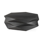 Black Wood Octagon Solid Coffee Table - 48-inch
