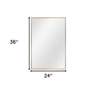 Gold Aluminum Framed Accent Mirror - 36-inch