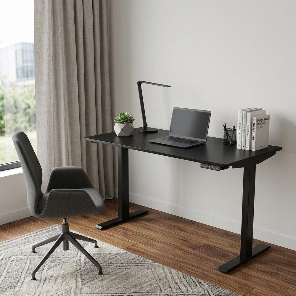 Adjustable Black Stainless Steel Standing Desk - 60-inch