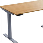 Adjustable Brown and Gray Stainless Steel Computer Desk - 48-inch
