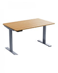 Adjustable Brown and Gray Stainless Steel Computer Desk - 48-inch