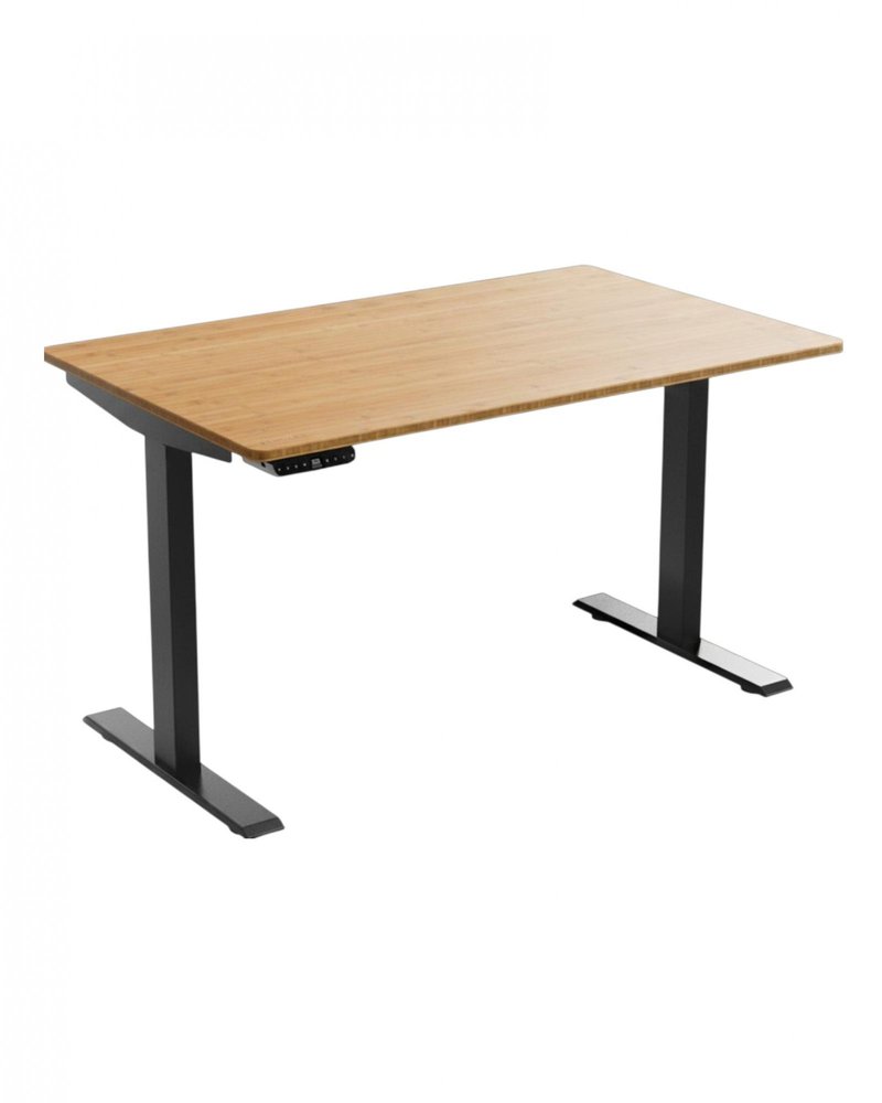 Adjustable Brown and Black Stainless Steel Computer Desk - 48-inch
