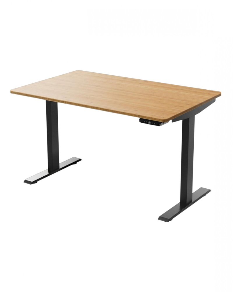 Adjustable Brown and Black Stainless Steel Computer Desk - 48-inch