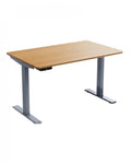 Adjustable Brown and Gray Stainless Steel Computer Desk - 48-inch