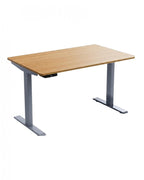 Adjustable Brown and Gray Stainless Steel Computer Desk - 48-inch