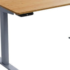 Adjustable Brown and Gray Stainless Steel Computer Desk - 48-inch