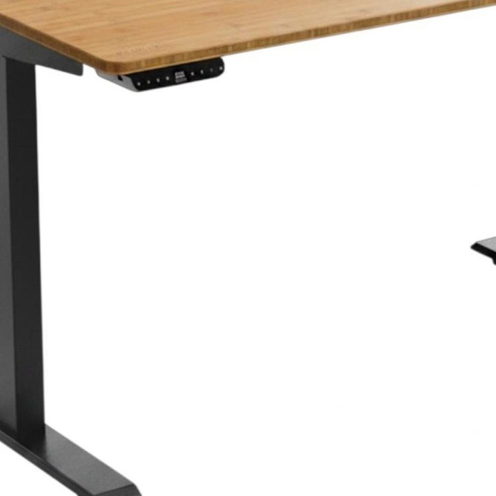 Adjustable Brown and Black Standing Desk - 60-inch