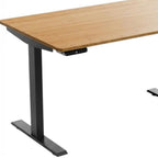 Adjustable Brown and Black Stainless Steel Computer Desk - 60-inch