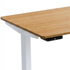 Adjustable Brown and White Stainless Steel Computer Desk - 60-inch
