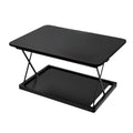 Adjustable Black Stainless Steel Standing Desk Converter - 28-inch