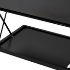Adjustable Black Stainless Steel Standing Desk Converter - 28-inch