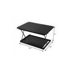 Adjustable Black Stainless Steel Standing Desk Converter - 28-inch
