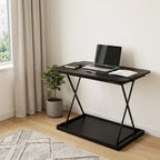 Adjustable Black Stainless Steel Standing Desk Converter - 28-inch