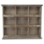 Dark Brown Solid Wood Wall Mounted Display Stand - 27-inch