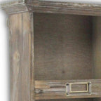 Dark Brown Solid Wood Wall Mounted Display Stand - 27-inch