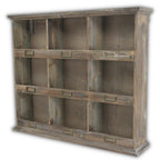 Dark Brown Solid Wood Wall Mounted Display Stand - 27-inch