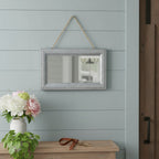 Silver Metal Framed Accent Mirror - 9-inch