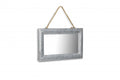 Silver Metal Framed Accent Mirror - 9-inch