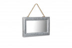 Silver Metal Framed Accent Mirror - 9-inch