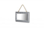 Silver Metal Framed Accent Mirror - 9-inch