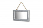 Silver Metal Framed Accent Mirror - 9-inch